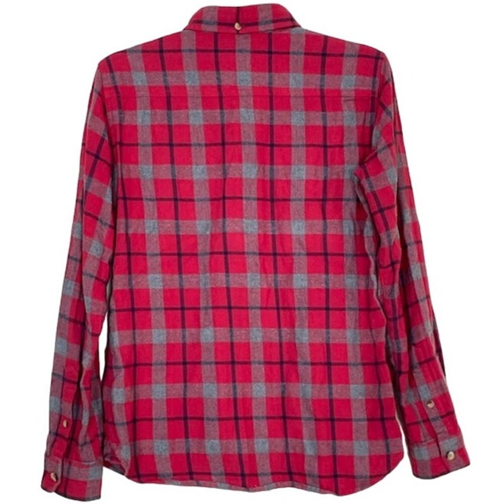 Madewell x Penfield Classic Slim Flannel warm cozy layers red plaid gray black 2 - Picture 3 of 11